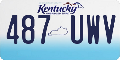 KY license plate 487UWV