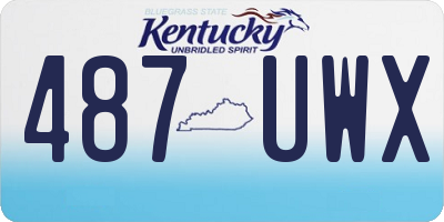 KY license plate 487UWX