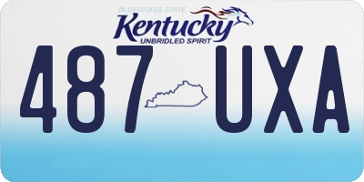 KY license plate 487UXA