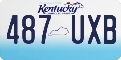 KY license plate 487UXB