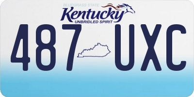 KY license plate 487UXC