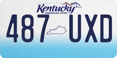 KY license plate 487UXD