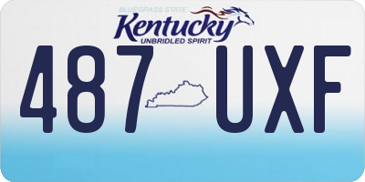 KY license plate 487UXF