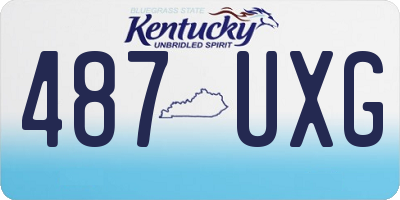 KY license plate 487UXG