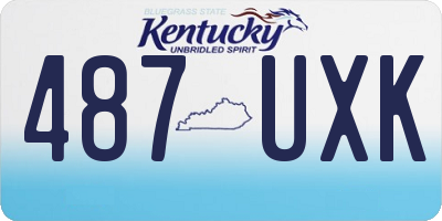 KY license plate 487UXK