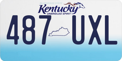 KY license plate 487UXL