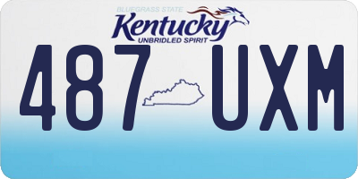 KY license plate 487UXM