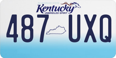 KY license plate 487UXQ