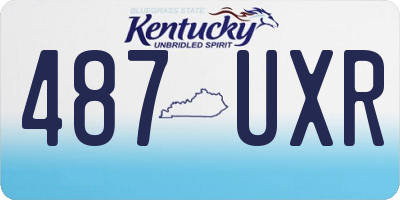 KY license plate 487UXR