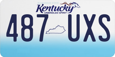 KY license plate 487UXS