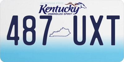 KY license plate 487UXT