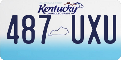 KY license plate 487UXU
