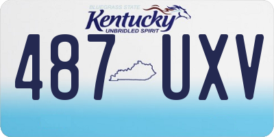 KY license plate 487UXV