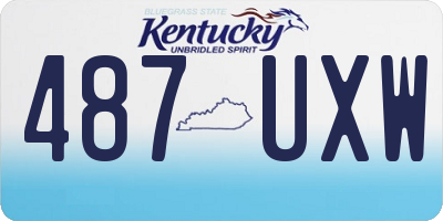 KY license plate 487UXW