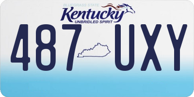 KY license plate 487UXY