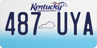 KY license plate 487UYA