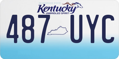 KY license plate 487UYC