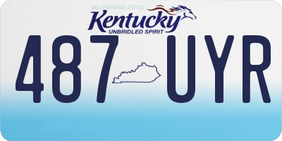 KY license plate 487UYR