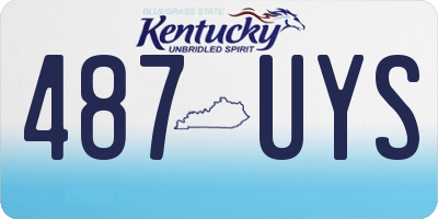 KY license plate 487UYS