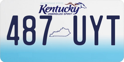 KY license plate 487UYT