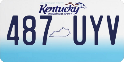 KY license plate 487UYV