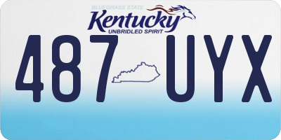 KY license plate 487UYX