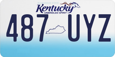 KY license plate 487UYZ