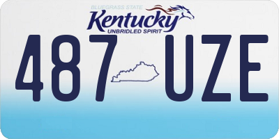 KY license plate 487UZE