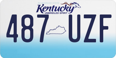KY license plate 487UZF