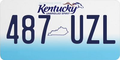 KY license plate 487UZL