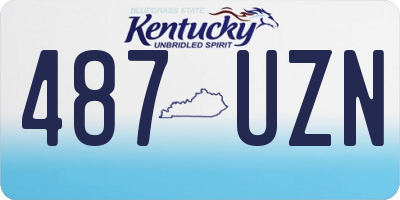 KY license plate 487UZN