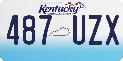 KY license plate 487UZX