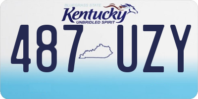 KY license plate 487UZY