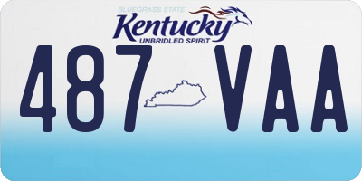 KY license plate 487VAA