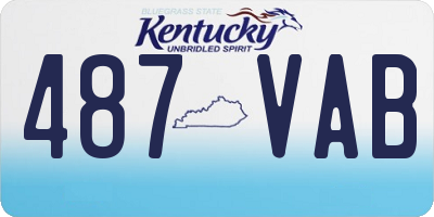 KY license plate 487VAB