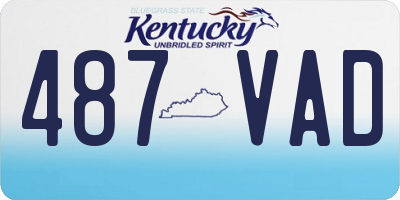 KY license plate 487VAD