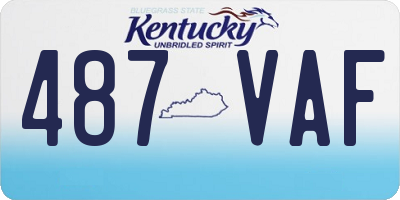 KY license plate 487VAF