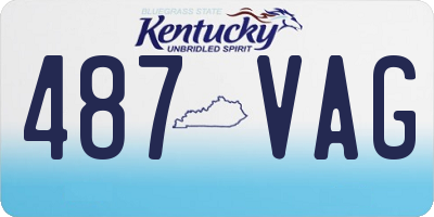 KY license plate 487VAG