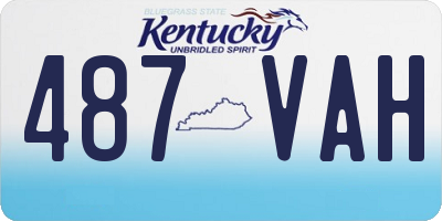 KY license plate 487VAH