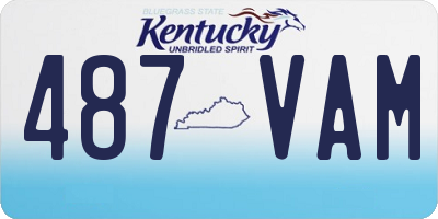 KY license plate 487VAM