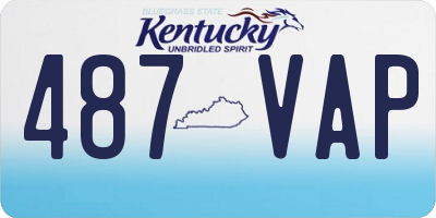 KY license plate 487VAP