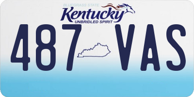 KY license plate 487VAS