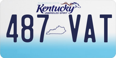 KY license plate 487VAT