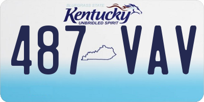 KY license plate 487VAV