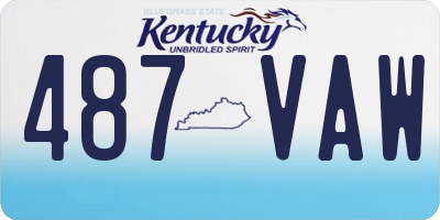 KY license plate 487VAW