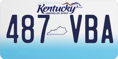 KY license plate 487VBA