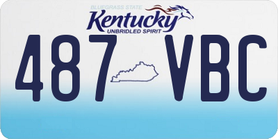 KY license plate 487VBC