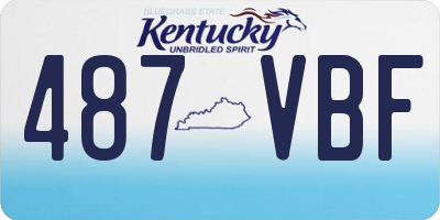 KY license plate 487VBF