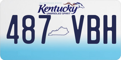 KY license plate 487VBH