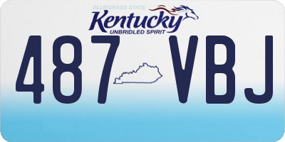 KY license plate 487VBJ